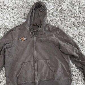 Harley-Davidson Charcoal Men's Zip-Up Hoodie